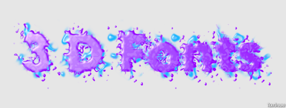 3 D Fonts テキスト効果