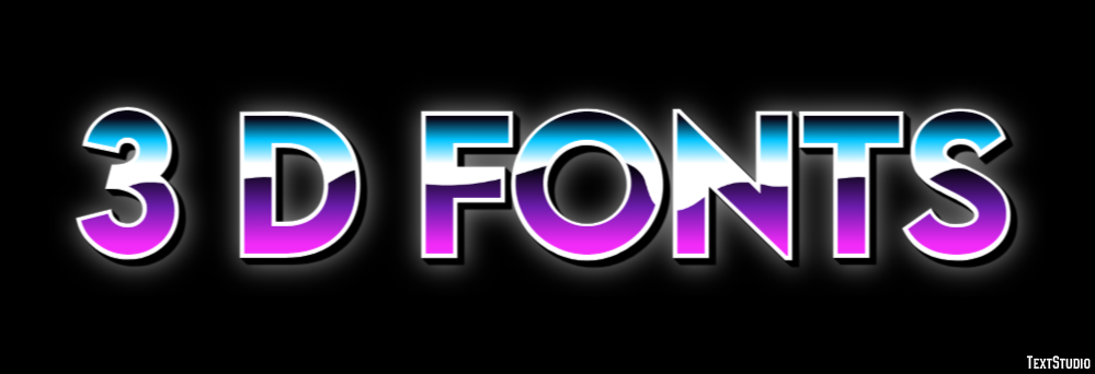 3 D Fonts テキスト効果