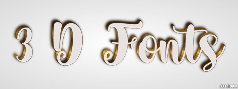 3 D Fonts Effetto testo
