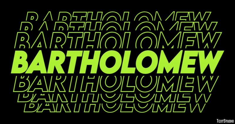 Bartholomew Effetto testo