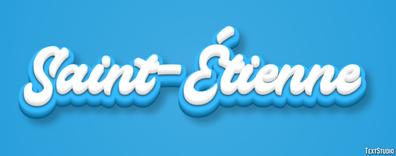 Saint-Étienne Efeito de texto