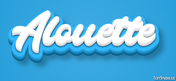 Alouette Effet de Texte