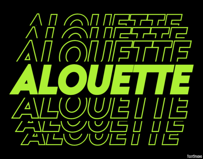 Alouette Effet de Texte
