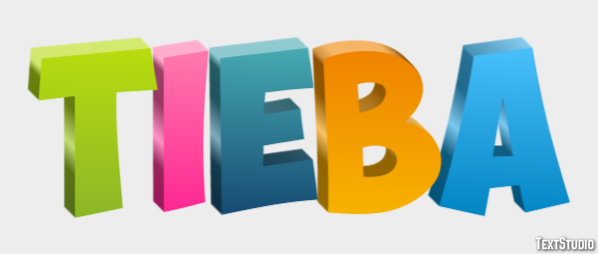 Tieba Efeito de texto
