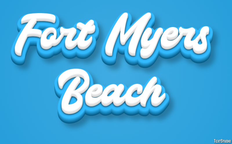 Fort Myers Beach Efecto de Texto
