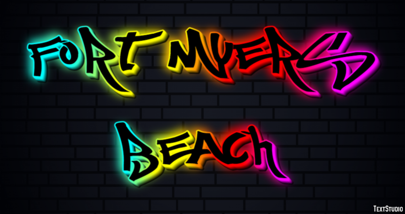 Fort Myers Beach Efekt tekstowy