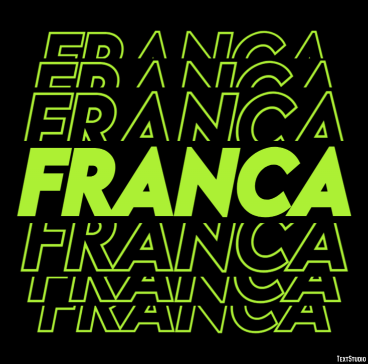 Franca Text Effect