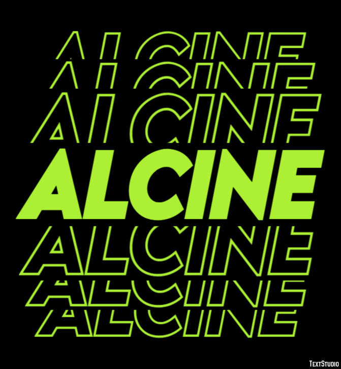 Alcine Tekst effect