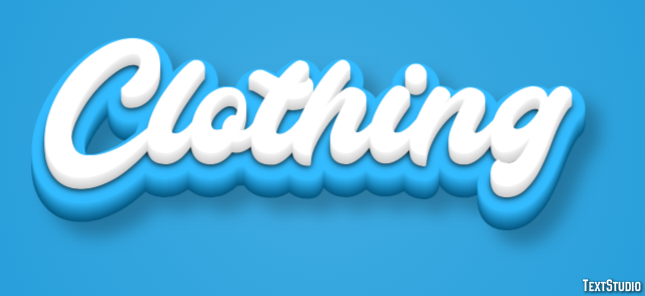 Clothing Efeito de texto