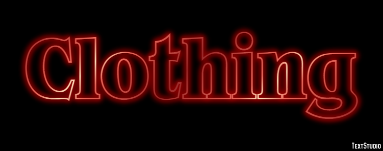 Clothing Efeito de texto