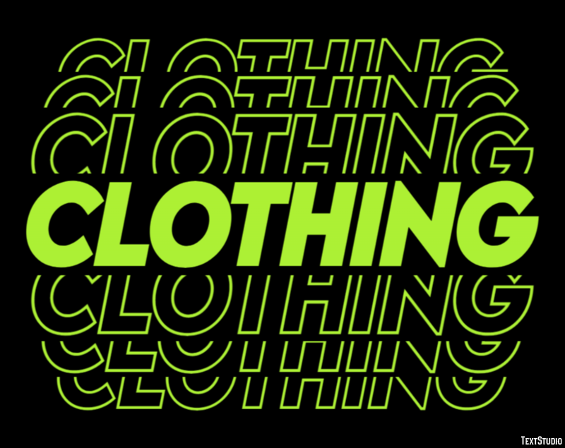 Clothing Effet de Texte