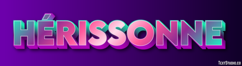 Hérissonne Effetto testo