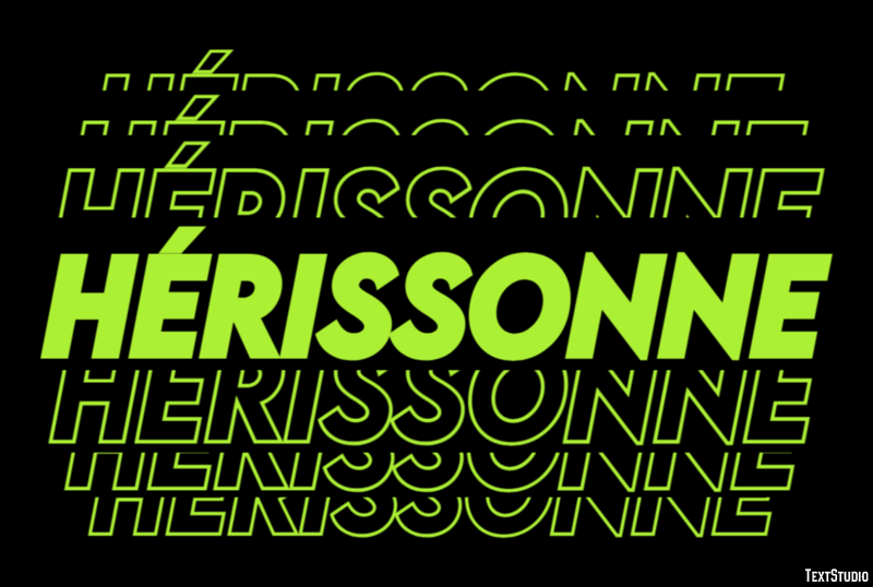 Hérissonne Texteffekt