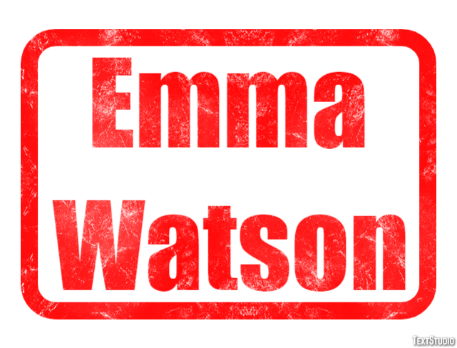 Emma Watson Efecto de Texto