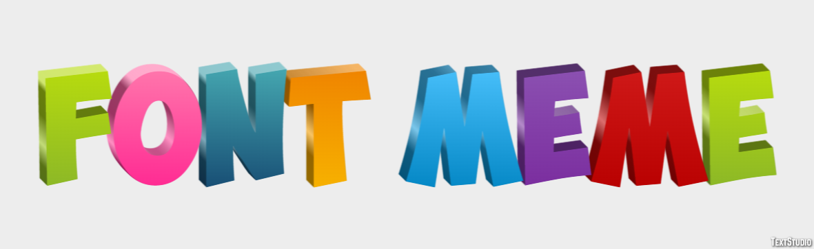 Font Meme Efecto de Texto