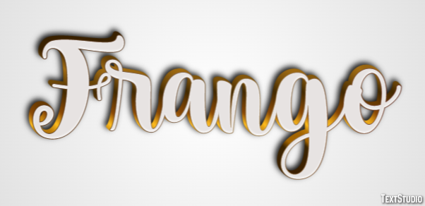 Frango Efeito do texto