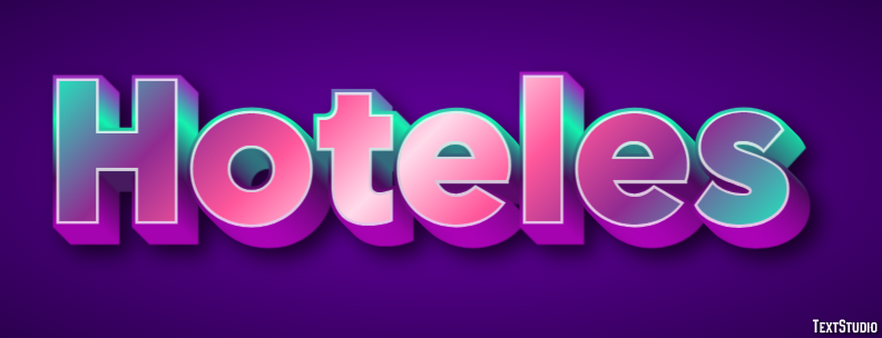 Hoteles Efeito de texto