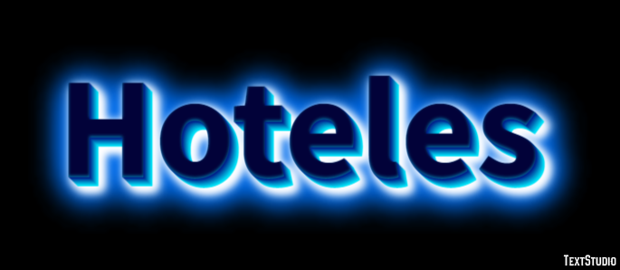 Hoteles Efeito de texto