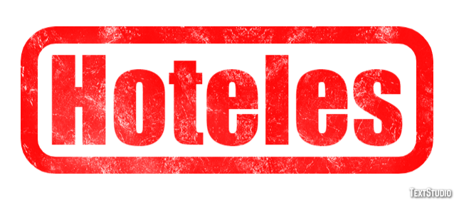 Hoteles Text effect
