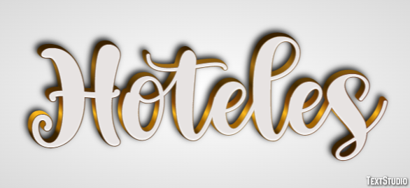 Hoteles Efecto de Texto
