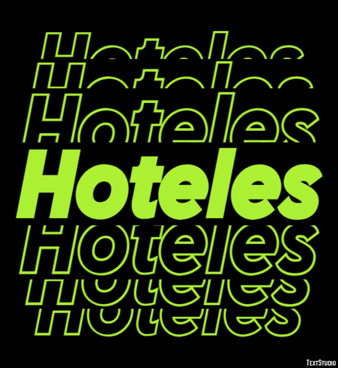 Hoteles Efeito de texto
