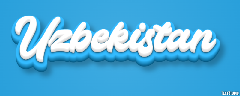 Uzbekistan Text effect