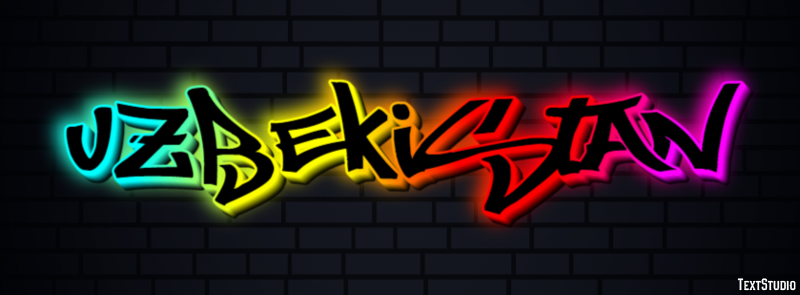 Uzbekistan Text effect