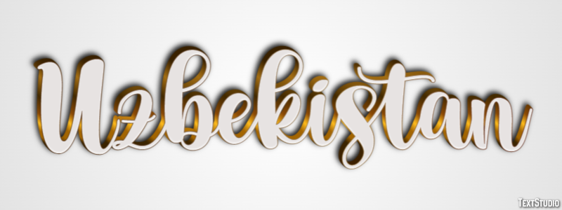 Uzbekistan Text effect