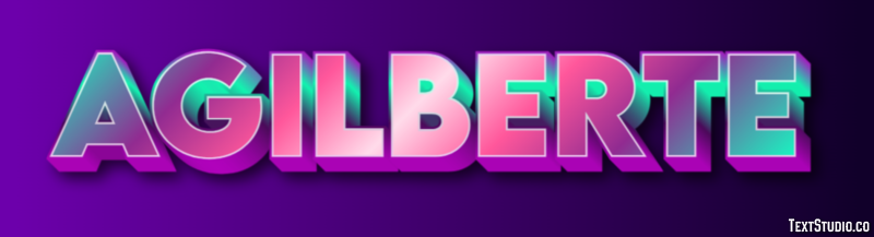 Agilberte Text effect