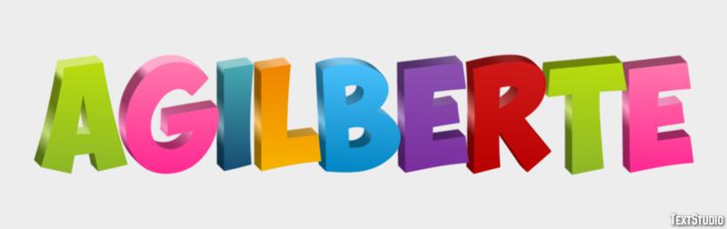 Agilberte Text effect