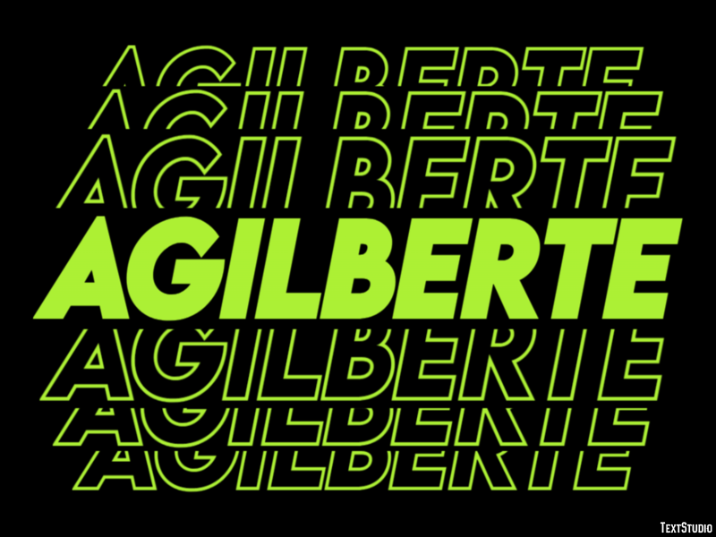 Agilberte Text effect