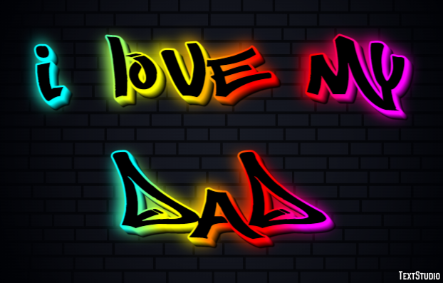 I Love My Dad Text Effect