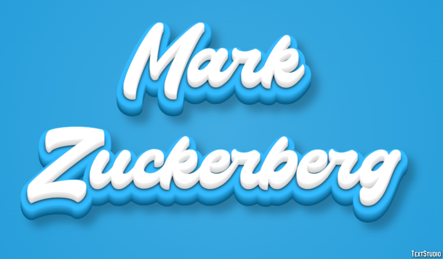 Mark Zuckerberg Efeito de texto