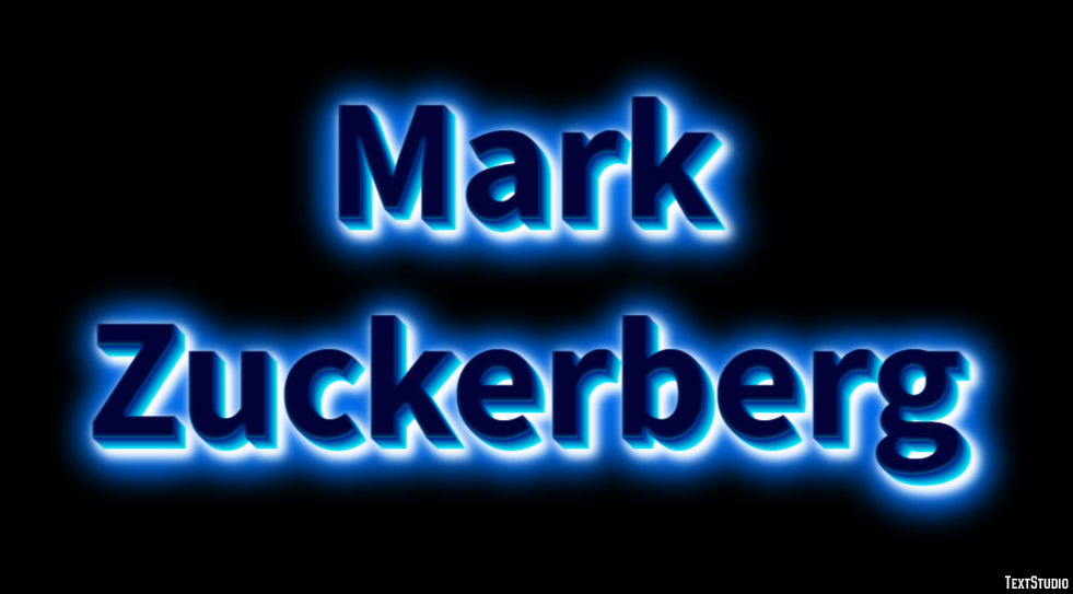 Mark Zuckerberg Efeito de texto