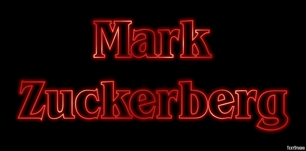 Mark Zuckerberg Texteffekt