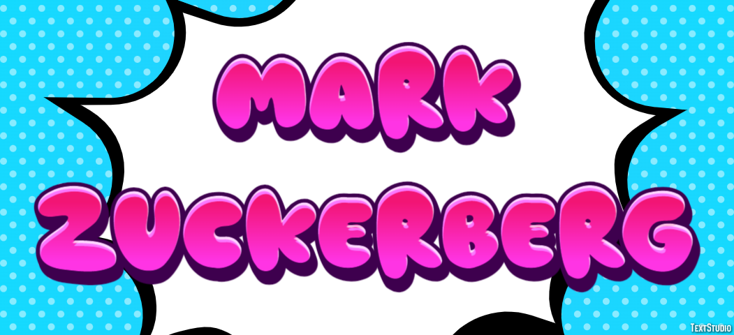 Mark Zuckerberg Texteffekt