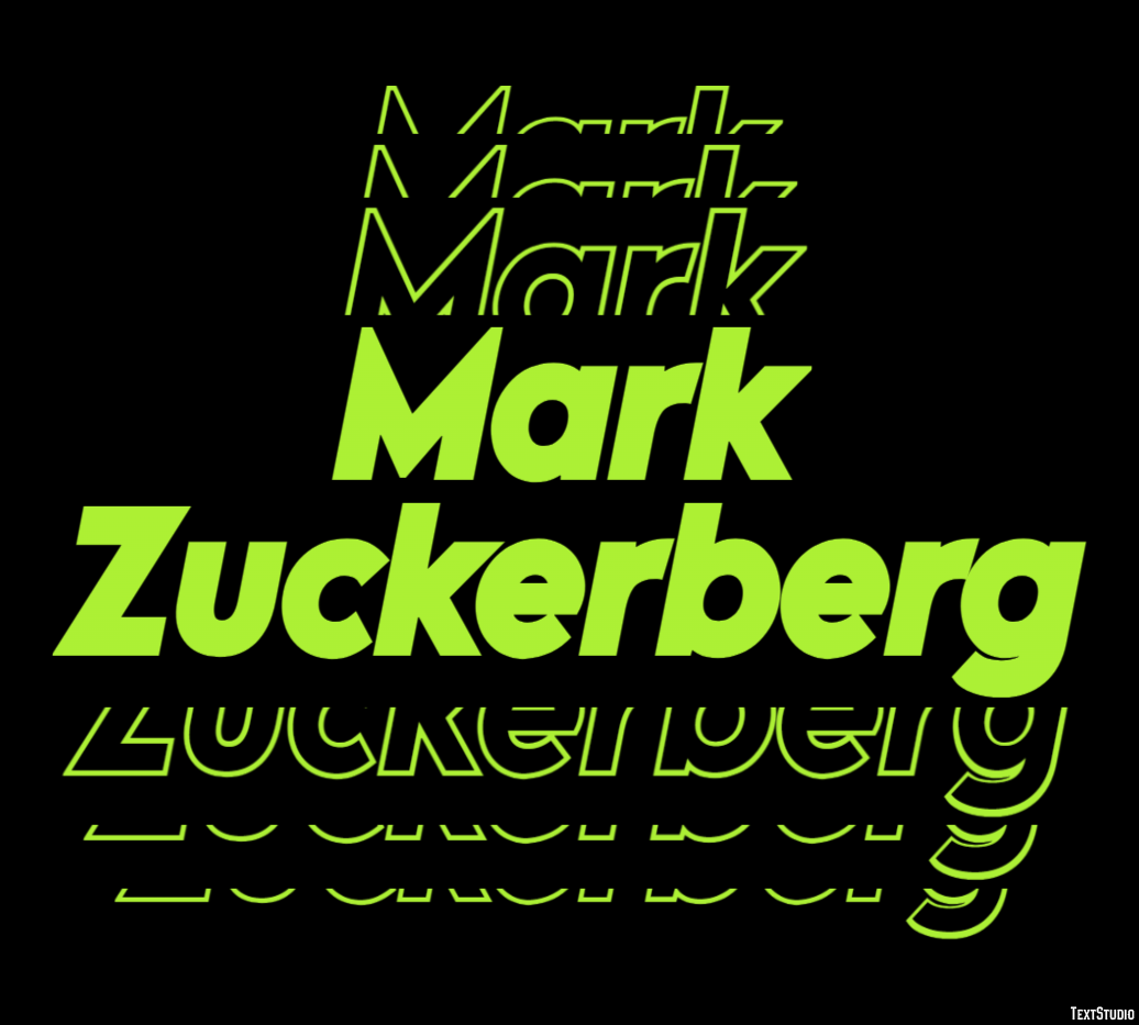 Mark Zuckerberg Efecto de Texto