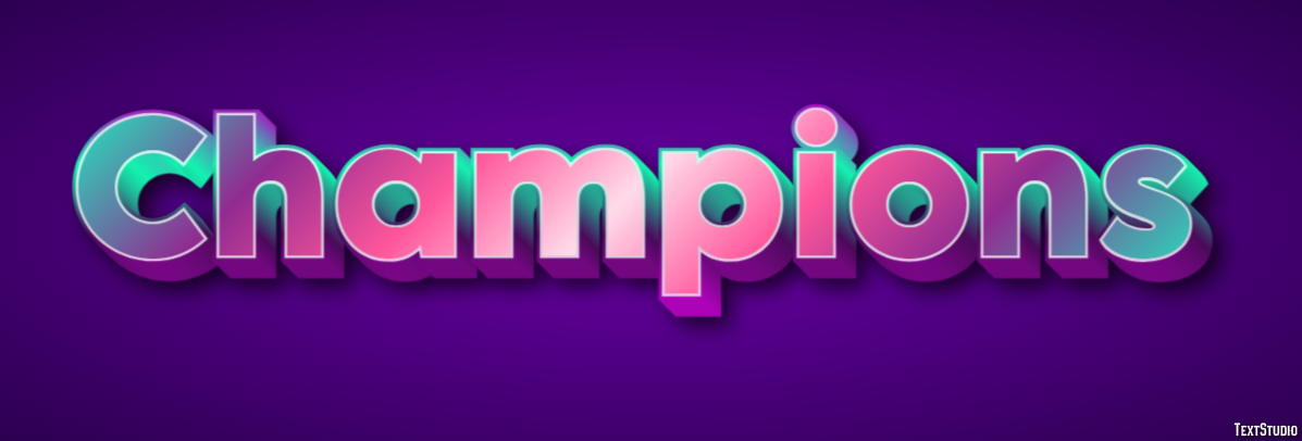 Champions Tekst Effect