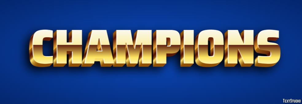 Champions Tekst Effect