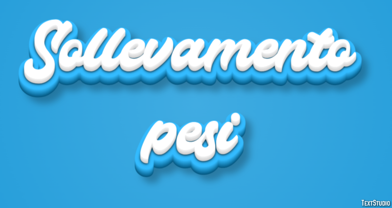 Sollevamento pesi Effetto testo
