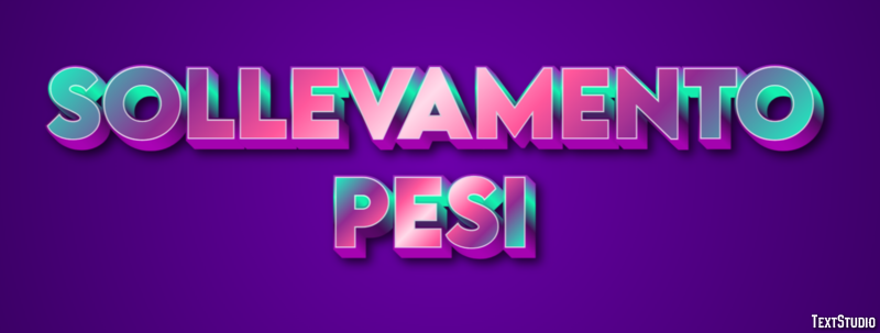 Sollevamento pesi Effetto testo