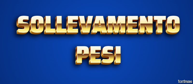 Sollevamento pesi Effetto testo