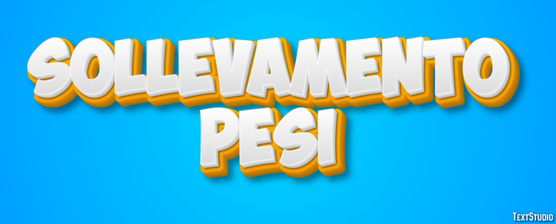 Sollevamento pesi Effetto testo
