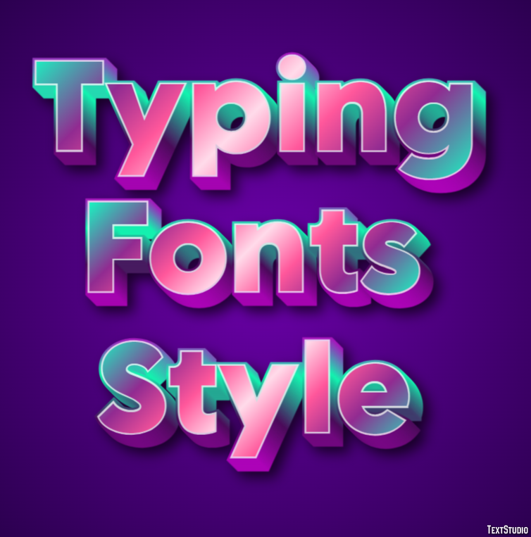 Typing Fonts Style Efekt tekstowy