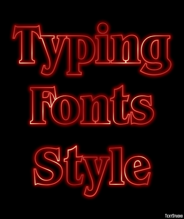 Typing Fonts Style Efekt tekstowy