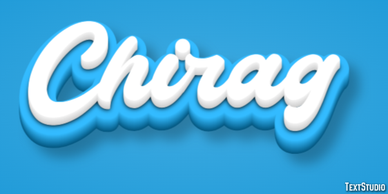 Chirag Эффект текста