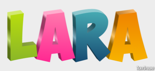 Lara Texteffekt