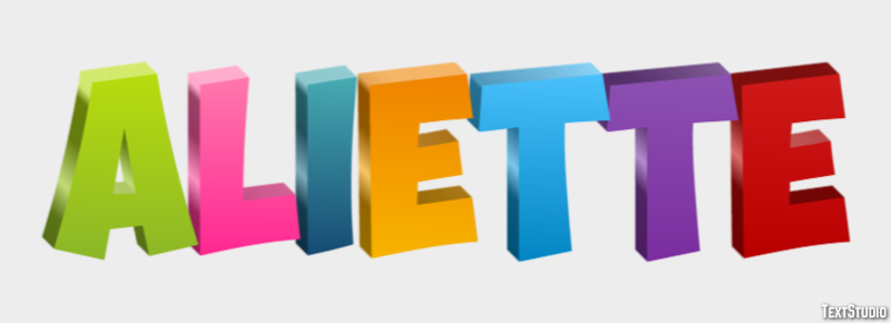 Aliette Efecto de texto