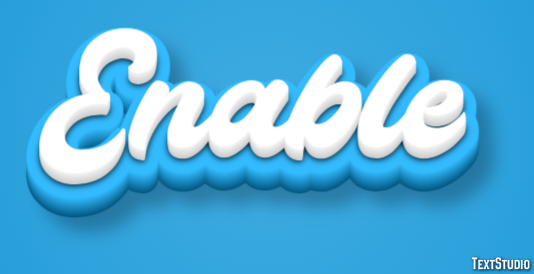 Enable Text Effect