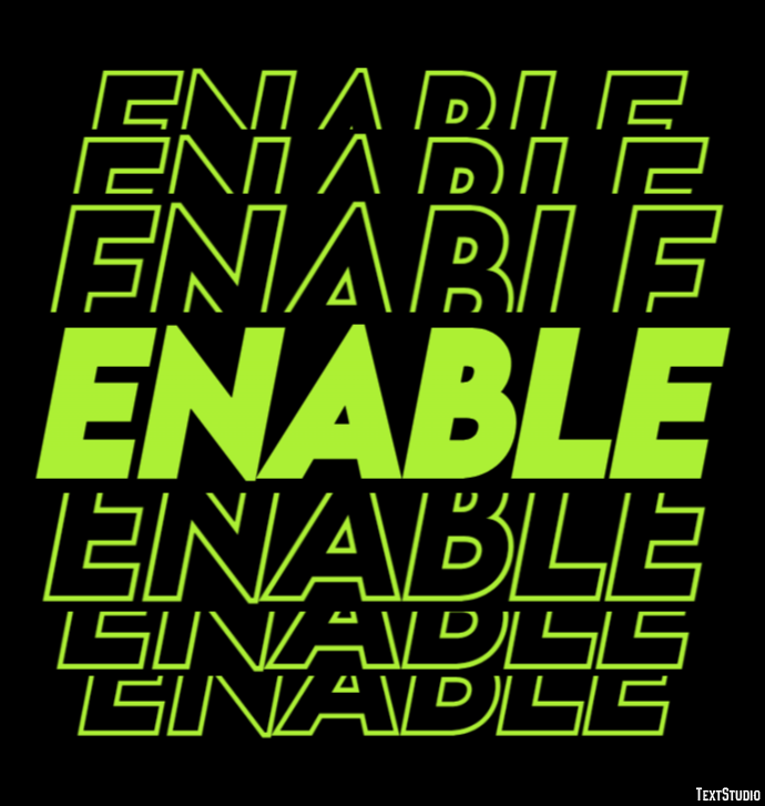 Enable Text Effect
